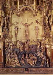 Altarbild der Kreuzigung (Detail des zentralen Panels)